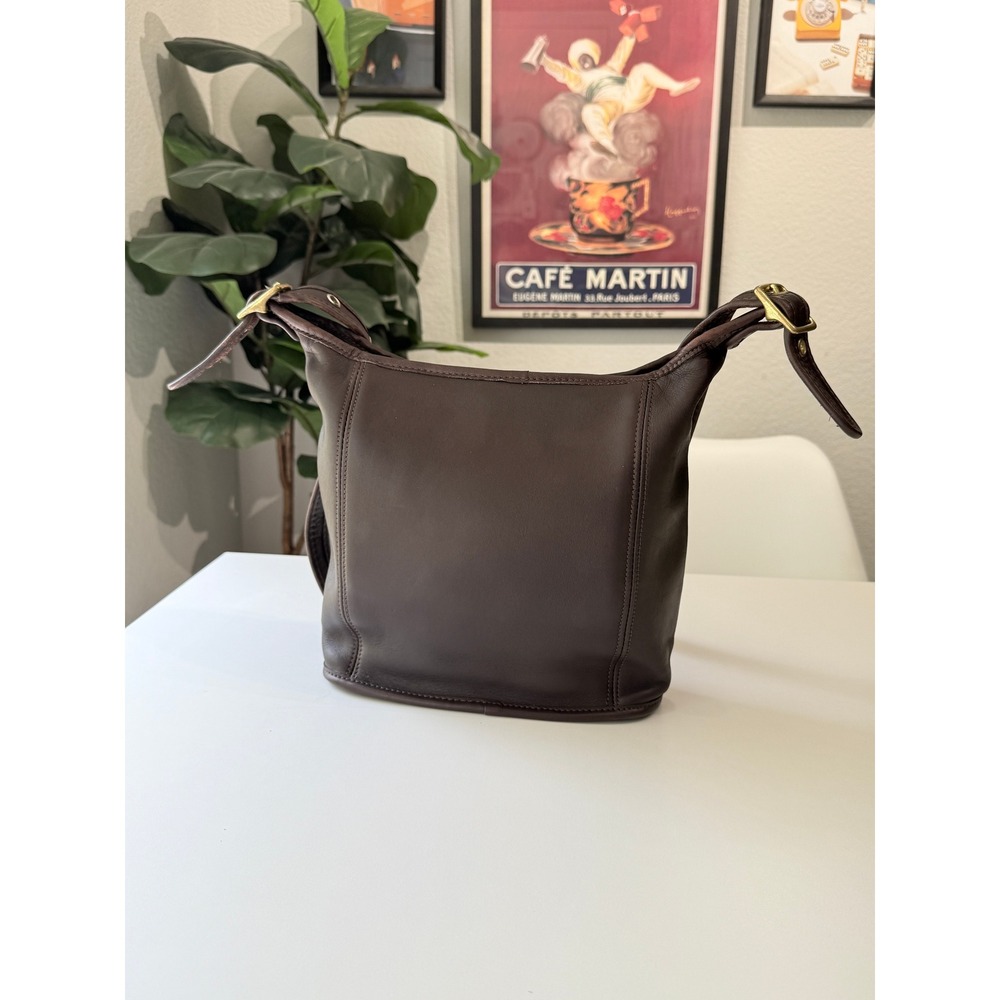 Vintage Coach Legacy Bucket Bag Brown Leather Crossbody Purse USA B2C-9816